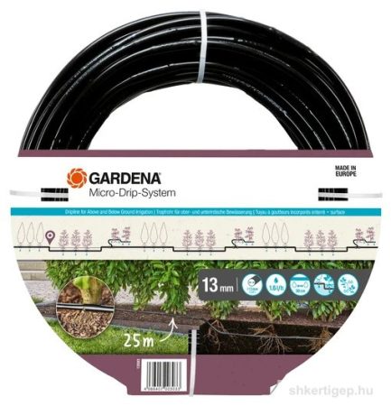 Gardena MD csepegtető cső növénysorokhoz, 
süllyeszthető 13 mm / 25 m