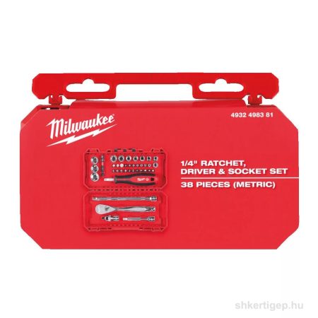 Milwaukee 1/4' Racsnis dugókulcs készlet 38 részes