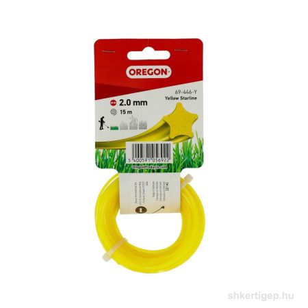 Damil 2.0mm csillag Oregon  15m sárga akasztóval