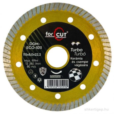 Flexmann For Cut gyémánttárcsa DGM-ECO 115x1,2x8x22,2 arany színű gránit,márvány