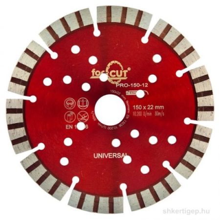 Flexmann For Cut Gyémánttárcsa PRO 150x3,0x12x10x22,2mm turbo Piros szegment